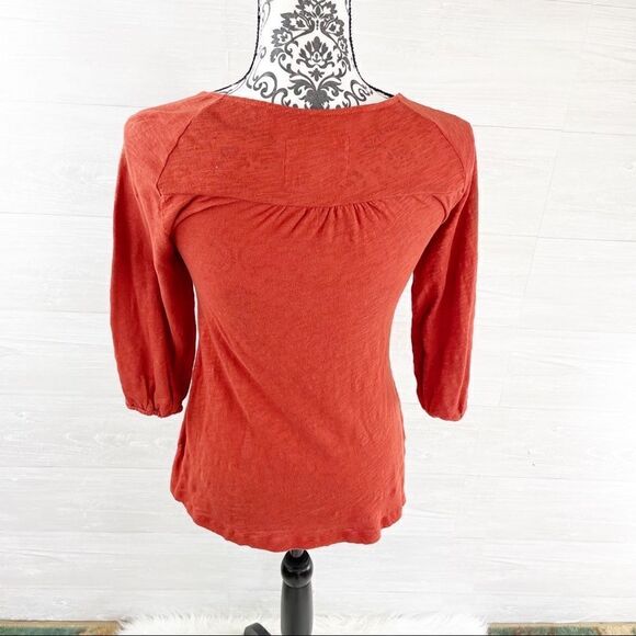 Anthropologie Deletta Ruched Front Peplum Top - Picture 5 of 7